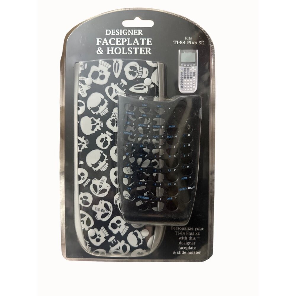Designer Skulls Faceplate & Holster For TI-84 Plus SE Calculator‎